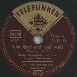 Blasorch.Hans Freese & Chor - Vom Jger und vom Wald, Potpourri