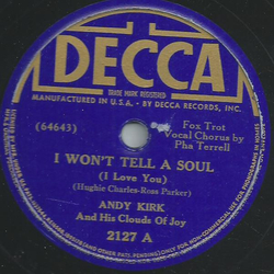 Andy Kirk and his Clouds of Joy - I wont tell a soul / Toadie Toddle