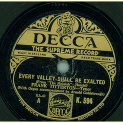 Frank Titterton - Every Valley shall be exalted / Sound an Alarm