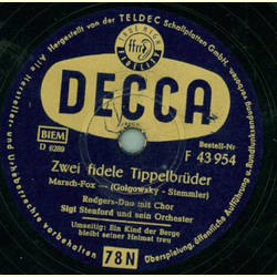 Rodgers-Duo mit Chor - Zwei fidele Tippelbrder / Ein Kind der Berge bleibt seiner Heimat treu