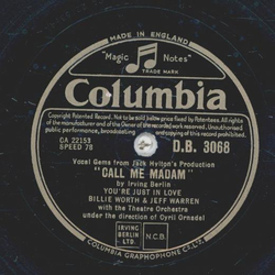 Billie Worth & Jeff Warren - Call me Madam: Youre just in Love / Something to dance about