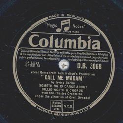 Billie Worth & Jeff Warren - Call me Madam: Youre just in Love / Something to dance about