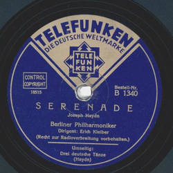 Berliner Philharmoniker: Erich Kleiber - Drei deutsche Tnze Nr. 4, 2 und 12 / Serenade