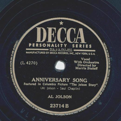 Al Jolson - Avalon / Anniversary Song