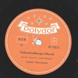 Polydor Blasorchester / Blasorchester Hans Freese - Hohenfriedberger Marsch / Fridericus Rex