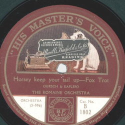 The Romaine Orchestra - Horsey keep your tail up / Shifting Sands