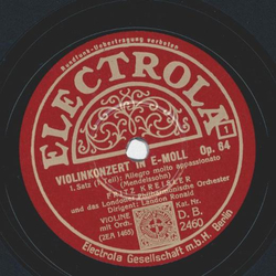 Fritz Kreisler - Violinkonzert in E-Moll, Op. 64 ( 3 Records)