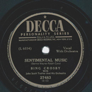 Bing Crosby - Sentimental Music / Any town is Paris when...