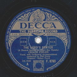 Gracie Fields - The Lords Prayer / The Kerry Dance