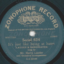 Mr. Harry Lauder - Its just like being at home / Roaming...