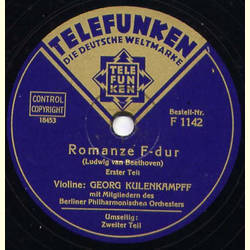 Georg Kulenkampff - Romanze F-Dur (Beethoven)