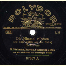 Heinrich Schlusnus - Die Himmel r�hmen / Arioso