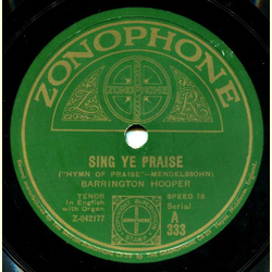 Barrington Hooper - How Vain Is Man / Sing Ye Praise