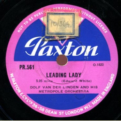Dolf van der Linden Metropole Orchestra - Leading Lady / Lady of Leisure