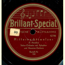 Salon-Orchester mit Xylophon und Hawaian-Guitarre - Mitternachtswalzer / Wiener Walzer
