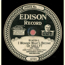 Georgia Melodians / Broadway Dance Orchestra - Everybody Loves My Baby (But My Baby dont Love Nobody But Me) / I Wonder whats Become of Sally? - Edison Diamond Disc