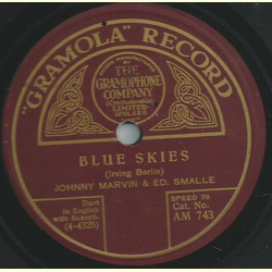 Gen Austin / Johnny Marvin & E. Smalle - Ive grown so lonesome thinking of you / Blue Skies