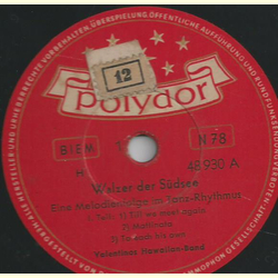 Valentinos Hawaiian-Band - Walzer der Südsee Teil I /...