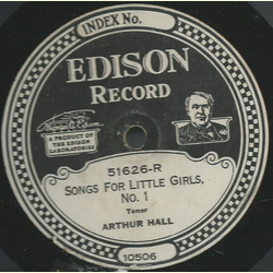 Arthur Hall - Songs for little Girls no. 1 / Songs for...