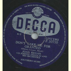 Joan Regan, Johnny Douglas and his Orch. - Dont take me for granted / The boy with the magic guitar