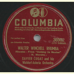 Xavier Cugat und sein Orchester - Oye Negra / Walter Winchell Rhumba