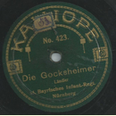 14. Bayrisches Infant.-Regt. Nrnberg - Die Gocksheimer /...