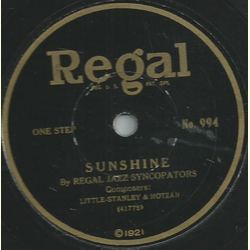 Regal Jazz Syncopators / Gothams Favorites - Sunshine / Cherie