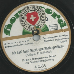 Franz Baumann - Ich hab heut Nacht vom Rhein getrumt /...