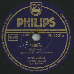 Ren Carol - Sarina / Mandolino, Mandolino
