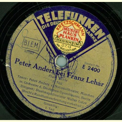 Peter Anders - Peter Anders bei Franz Lehár