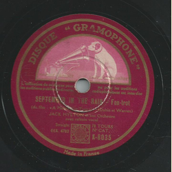 Jack Hylton et son Orchestre - September in the rain / A meldoy for two