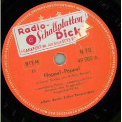 Alfons Bauer Zither-Tanzsolisten - Hoppel-Poppel