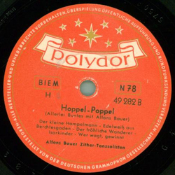 Alfons Bauer Zither-Tanzsolisten - Hoppel-Poppel