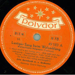 Erwin Hartung; Otto Kermbach m. s. Orch.  - Lustiger Sang...