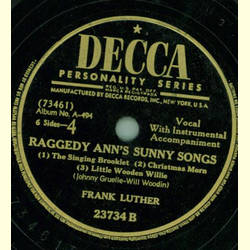 Raggedy Anns Sunny Songs by Frank Luther ( 3 Platten)