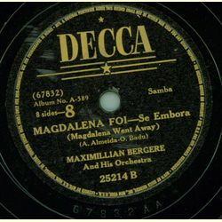 Maximilian Berger and his Orchestra - Sambas ( 4 Platten- 1 fehlt)