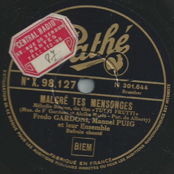 Fredo Gardoni, Manuel Puig et leur Ensemble - Malgré tes...