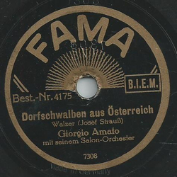 Giorgio Amato mit seinem Salon-Orchester - Dorfschwalben aus sterreich / Donausagen