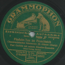 Paul Godwin mit seinem Knstler Ensemble - Nachtfalter / Fnfuhr-Tee im Froschteich