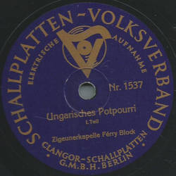 Zigeunerkapelle Frry Block - Ungarisches Potpourri