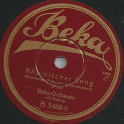 Beka-Orchester mit Gesang - Rheinischer Sang, Rheinlieder Potpourri