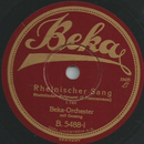 Beka-Orchester mit Gesang - Rheinischer Sang, Rheinlieder...