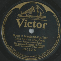 The Benson Orchestra of Chicago - Down in Maryland /...