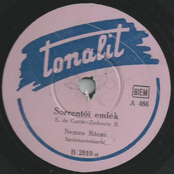Nemes Rózsa - Sorrentói emlék / Száz éve már