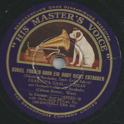 Franziska Gaal - Kleine entz�ckende Frau / Soviel Fragen kann ein Baby nicht ertragen