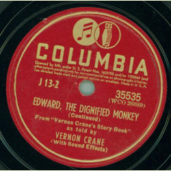 EDWARD, The Dignified Monkey, from Vernon Cranes Story Book, (2 records Album)