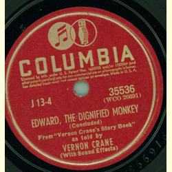 EDWARD, The Dignified Monkey, from Vernon Cranes Story Book, (2 records Album)