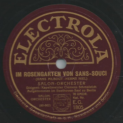 Salon-Orchester; Hansheinrich Dransmann - Im Rosengarten von Sans-Souci / Zirkusvolk