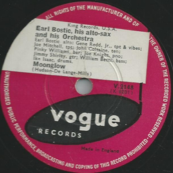 Earl Bostic his alto sax and his Orchestra - Moonglow / Aint Misbehavin