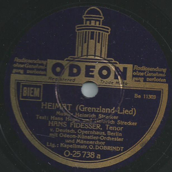 Hans Fidesser, Odeon-Künstler-Orchester: Dobrindt  -...